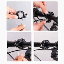Заредете изображение във визуализатора на галерията – Rockbros 34210028001 Q-shaped bicycle bell - black

