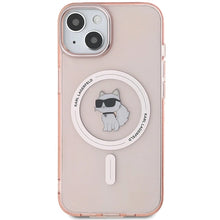 Заредете изображение във визуализатора на галерията – Karl Lagerfeld IML Choupette MagSafe case for iPhone 14 / 15 / 13 - pink
