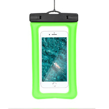 Заредете изображение във визуализатора на галерията – WWaterproof bag for mobile phone with plastic closing AIRBAG зелен
