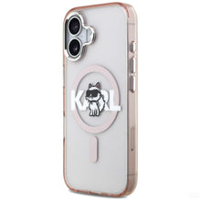 Заредете изображение във визуализатора на галерията – KARL LAGERFELD case for IPHONE 17 compatible with MagSafe KLHMP17SHGCHGKBP (IML Choupette Sketch Logo) pink
