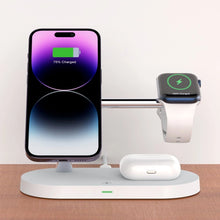 Заредете изображение във визуализатора на галерията – Tech-Protect A12 3in1 MagSafe inductive charger for smartphone / headphones / smartwatch - white
