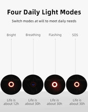 Заредете изображение във визуализатора на галерията – Rockbros Q3 rear bicycle lamp with intelligent stop system - black
