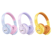 Заредете изображение във визуализатора на галерията – HOCO wireless headphones bluetooth for children W60 sun yellow
