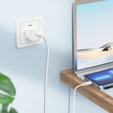 Заредете изображение във визуализатора на галерията – Cable USB C to Lightning Hoco PD 27W 2 m X88 white
