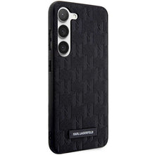 Заредете изображение във визуализатора на галерията – Original Pouch KARL LAGERFELD  hardcase Saffiano Mono Metal Logo KLHCS24MSAKLHPK for Samsung Galaxy S24 Plus black
