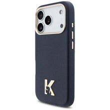 Заредете изображение във визуализатора на галерията – KARL LAGERFELD case for IPHONE 17 Pro compatible with MagSafe KLHMP17L5PGFKHGB (PU FW W/ KHead Logo) blue
