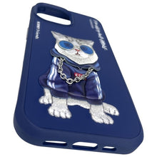 Заредете изображение във визуализатора на галерията – NIMMY case GLASSES COOL CAT for IPHONE 15 blue
