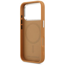 Заредете изображение във визуализатора на галерията – KARL LAGERFELD case for IPHONE 17 Pro Max compatible with MagSafe KLHMP17XPSKRPMW (PU W/ Point &amp; Metal Logo) brown
