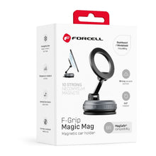 Заредете изображение във визуализатора на галерията – FORCELL Magic Mag Magnetic Suction Cup Phone Holder Compatible with MagSafe black

