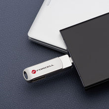 Заредете изображение във визуализатора на галерията – FORCELL F-DATA pendrive Metal 32GB USB3.2 Gen 1 (USB A) silver
