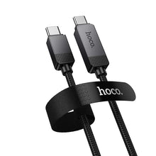 Заредете изображение във визуализатора на галерията – Cable USB C to USB C Hoco 3A 60W with Dpot Matrix LCD 1 m U154 black
