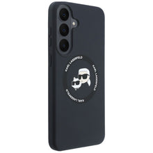 Заредете изображение във визуализатора на галерията – KARL LAGERFELD case for SAMSUNG S26 FE compatible with MagSafe (Karl&amp;Choupette Heads) black
