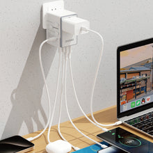 Заредете изображение във визуализатора на галерията – Dudao A35Pro 35W EU / UK / AUS / US / JP travel adapter 3x USB-C 2x USB-A - white
