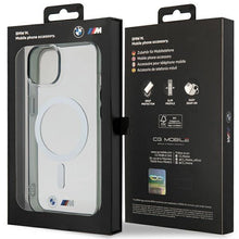 Заредете изображение във визуализатора на галерията – BMW Silver Ring MagSafe case for iPhone 14 Plus - transparent

