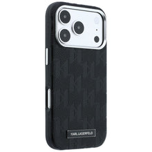 Заредете изображение във визуализатора на галерията – KARL LAGERFELD case for IPHONE 18 Pro Max/17 Pro Max compatible with MagSafe (Mono Resin Logo) black
