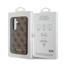 Заредете изображение във визуализатора на галерията – Original Case GUESS - hardcase 4G Metal Gold Logo GUOHCSA35G4GFBR for Samsung Galaxy A35 brown
