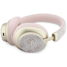 Заредете изображение във визуализатора на галерията – Wireless headphones Guess ENC 4G Gold Script Metal pink

