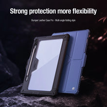 Заредете изображение във визуализатора на галерията – Nillkin Bumper Leather Case Pro case for Samsung Galaxy Tab S9 FE+ - black
