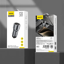 Заредете изображение във визуализатора на галерията – Dudao R14 USB-C 30W PD car charger - silver
