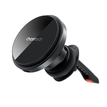 Заредете изображение във визуализатора на галерията – Choetech T204-F magnetic car holder with 15W wireless charging - black

