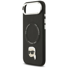 Заредете изображение във визуализатора на галерията – KARL LAGERFELD case for IPHONE 17 Air compatible with MagSafe KLHMP17MPSMLRKLK (PU Karl Pin) black
