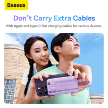 Заредете изображение във визуализатора на галерията – Baseus Comet Series powerbank with display 10000mAh 22.5W - purple + USB-A / USB-C cable
