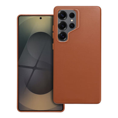LEATHER MAG COVER case for SAMSUNG S25 ULTRA brown