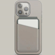 Заредете изображение във визуализатора на галерията – Uniq Lyden DS magnetic RFID wallet with phone stand - beige and green
