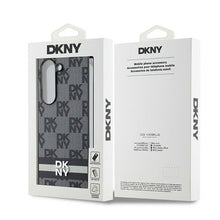 Заредете изображение във визуализатора на галерията – DKNY case for SAMSUNG Z Fold 6 DKHCZFD6PCPTSSK (HC PU Chequered Pattern W/ Printed Stripes) black
