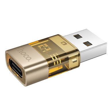 HOCO adapter USB A (male) to Type C (female) UA36C gold