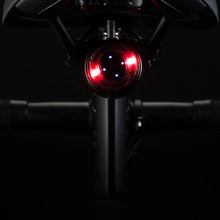 Заредете изображение във визуализатора на галерията – Rockbros Q1 rear bicycle light 7 colors LED + USB-C - USB-A cable - black
