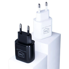 Заредете изображение във визуализатора на галерията – 3mk Hyper Charger 20W USB-C USB-A wall charger - black
