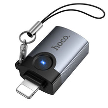 Заредете изображение във визуализатора на галерията – Adapter OTG Lightning to USB A Hoco UA46 Victory gray
