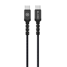 Заредете изображение във визуализатора на галерията – Blavec Cable Raptor braided - Type C to Type C - PD 60W 3A 0,5 metres (CRA-CC3BG05) black-grey
