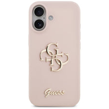 Заредете изображение във визуализатора на галерията – GUESS case for IPHONE 17 GUHCP17SSC4GSMP (Silicone W/ Big 4G Script) pink
