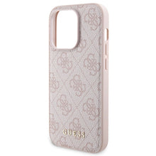 Заредете изображение във визуализатора на галерията – Guess 4G Metal Logo case set for iPhone 15 Pro + 5000mAh MagSafe power bank - pink
