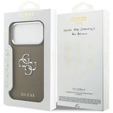 Заредете изображение във визуализатора на галерията – GUESS case for IPHONE 17 Pro Max compatible with MagSafe GUHCP17XPG4SMCEW (Grained PU W/ Big 4G Classic Logo) brown
