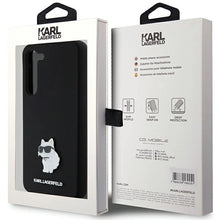 Заредете изображение във визуализатора на галерията – Karl Lagerfeld Silicone Choupette Metal Pin case for Samsung Galaxy S24+ - black
