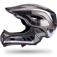 Заредете изображение във визуализатора на галерията – Children's bicycle helmet with detachable visor Rockbros TT-32SBTG-M size M - gray

