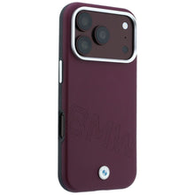 Заредете изображение във визуализатора на галерията – BMW case for IPHONE 18 Pro/17 Pro compatible with MagSafe (Sign Inclined Deboss Letters) burgund
