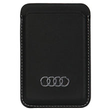 Заредете изображение във визуализатора на галерията – Audi Synthetic Leather magnetic wallet compatible with MagSafe - black
