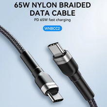 Заредете изображение във визуализатора на галерията – Wozinsky WNBCC2 USB-C / USB-C PD 65W cable 2 m - black
