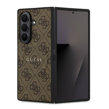 Заредете изображение във визуализатора на галерията – GUESS case for SAMSUNG Z Fold7 GUHMZFD7P4MSEGCW (Magnetic 4G PU W/ Classic) brown
