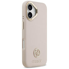 Заредете изображение във визуализатора на галерията – GUESS case for IPHONE 17 compatible with MagSafe GUHMP17SPGCRMDEP (PU W/ Grained Strass Logo) pink
