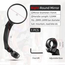 Заредете изображение във визуализатора на галерията – Rockbros 26210001004 bicycle mirror, right, rear - black
