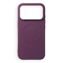 Заредете изображение във визуализатора на галерията – Case for iPhone 18 Pro / 17 Pro Silicone Mag Cover compatible with MagSafe (big hole) dark cherry
