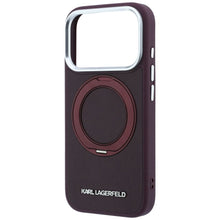 Заредете изображение във визуализатора на галерията – KARL LAGERFELD case for IPHONE 18 Pro Max/17 Pro Max compatible with MagSafe (Saffiano Classic Logo) burgund
