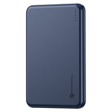 Заредете изображение във визуализатора на галерията – Powerbank compatible with MagSafe Forcell F-Energy Slim F5K9 QC4.0 PD3.0 15W 5000 mAh navy blue
