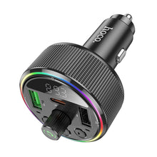 Заредете изображение във визуализатора на галерията – HOCO car transmitter FM bluetooth 2 x USB A + Type C PD QC3.0 30W E82 black
