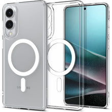 Заредете изображение във визуализатора на галерията – SPIGEN case ULTRA HYBRID MAG compatible with MagSafe for SAMSUNG S25 Edge clear white
